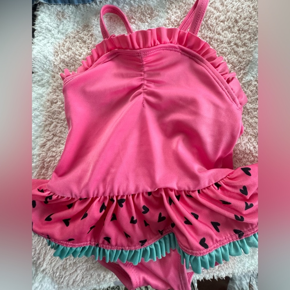 Pink Ruffled Watermelon Infant Swimsuit